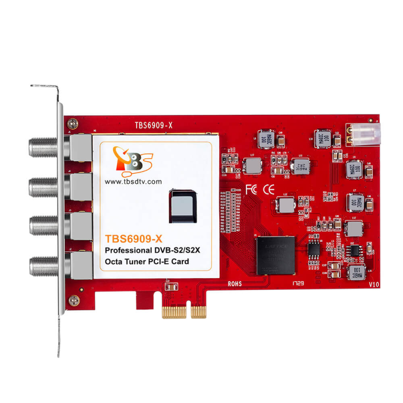 DVB-S2X/-S Octa-Tuner, PCIe Satellite-TV-Card, TBS-6909-X V2