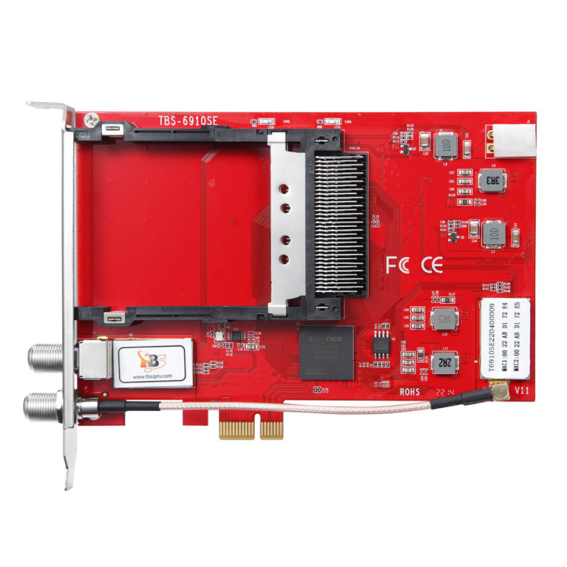 DVB-S2 Dual-Tuner, PCIe Satellite-TV-Card with CI,...